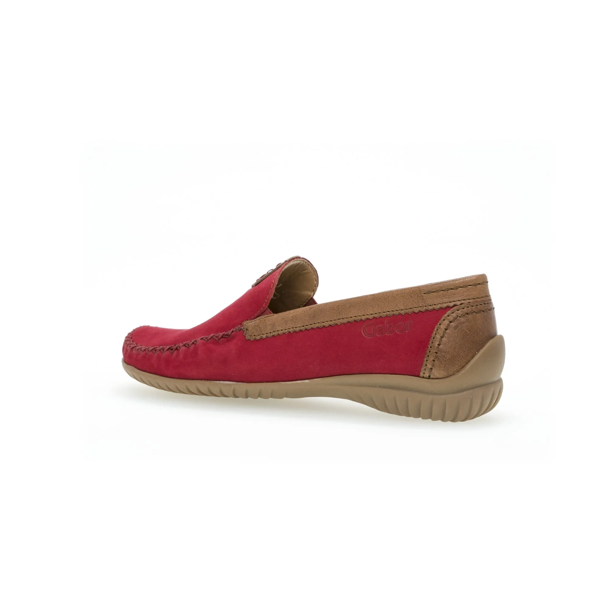 Gabor 46.090.48 California Ladies Red Leather Slip On Shoes