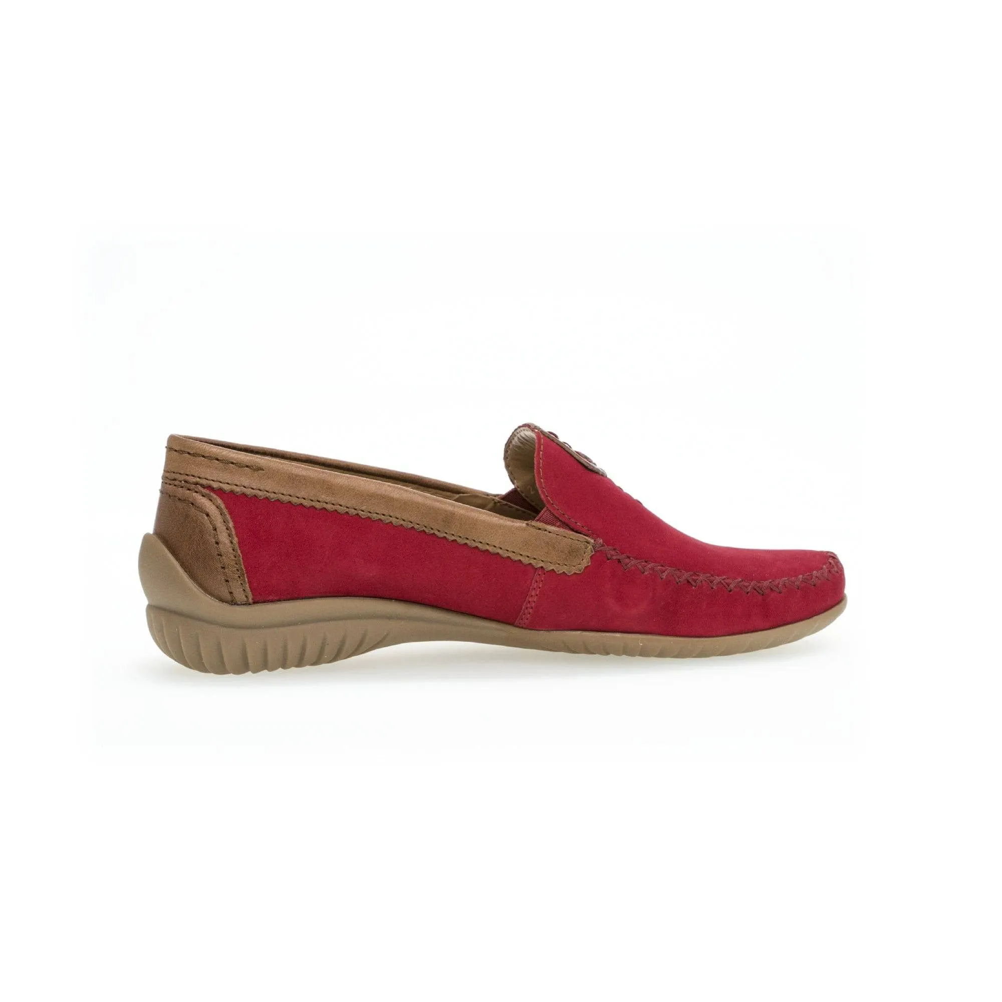 Gabor 46.090.48 California Ladies Red Leather Slip On Shoes