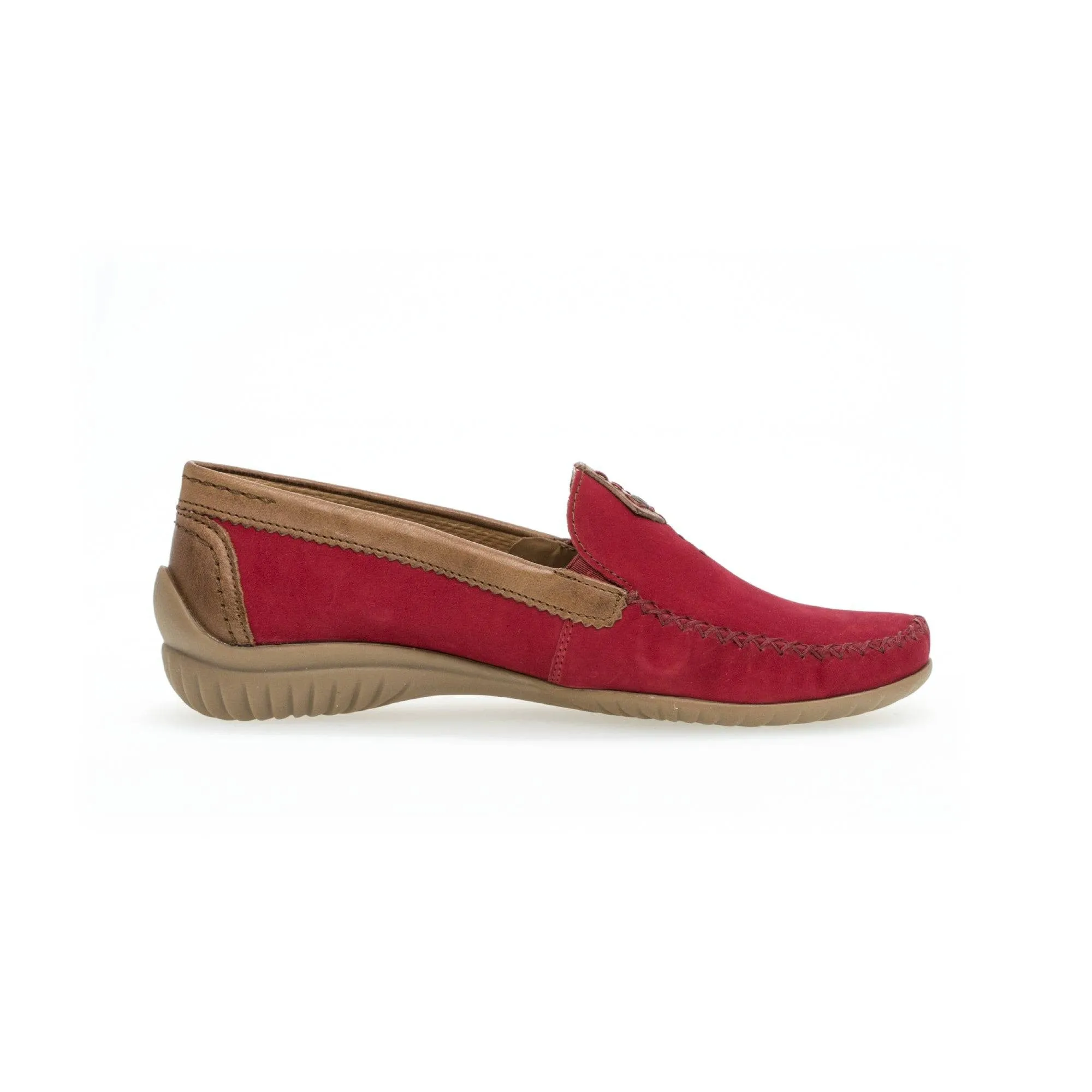 Gabor 46.090.48 California Ladies Red Leather Slip On Shoes