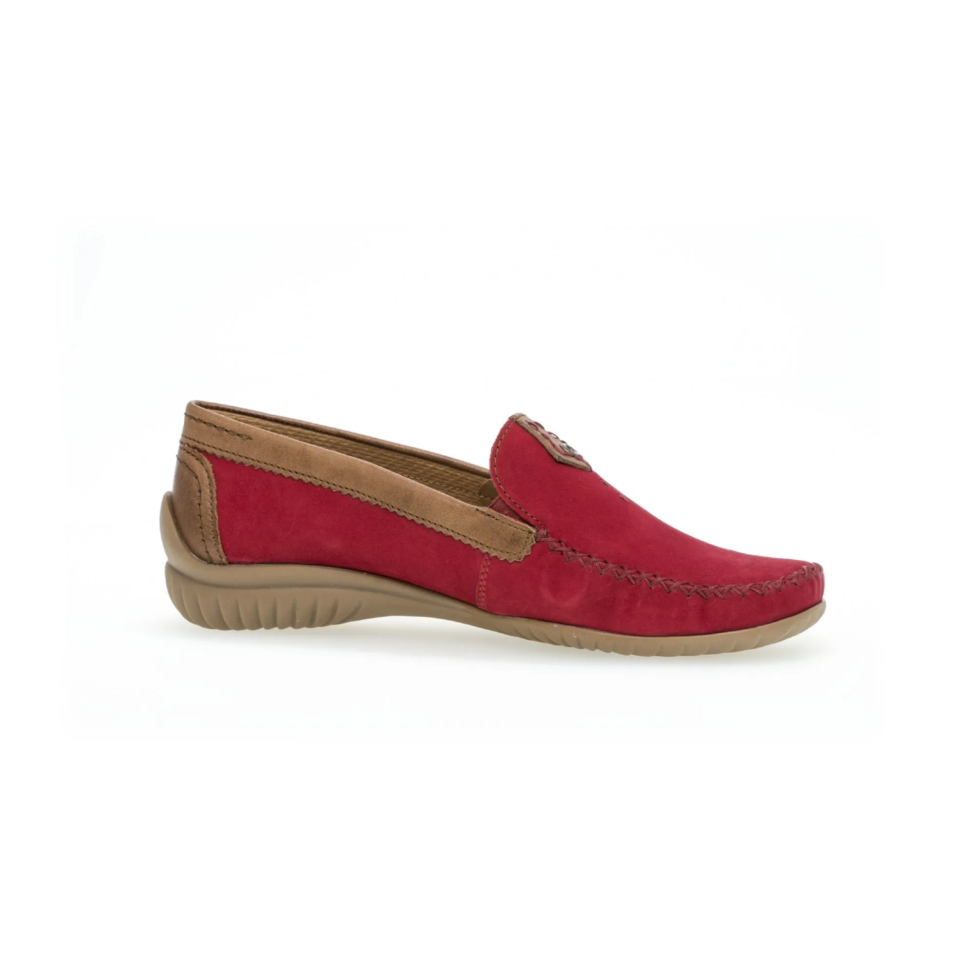 Gabor 46.090.48 California Ladies Red Leather Slip On Shoes