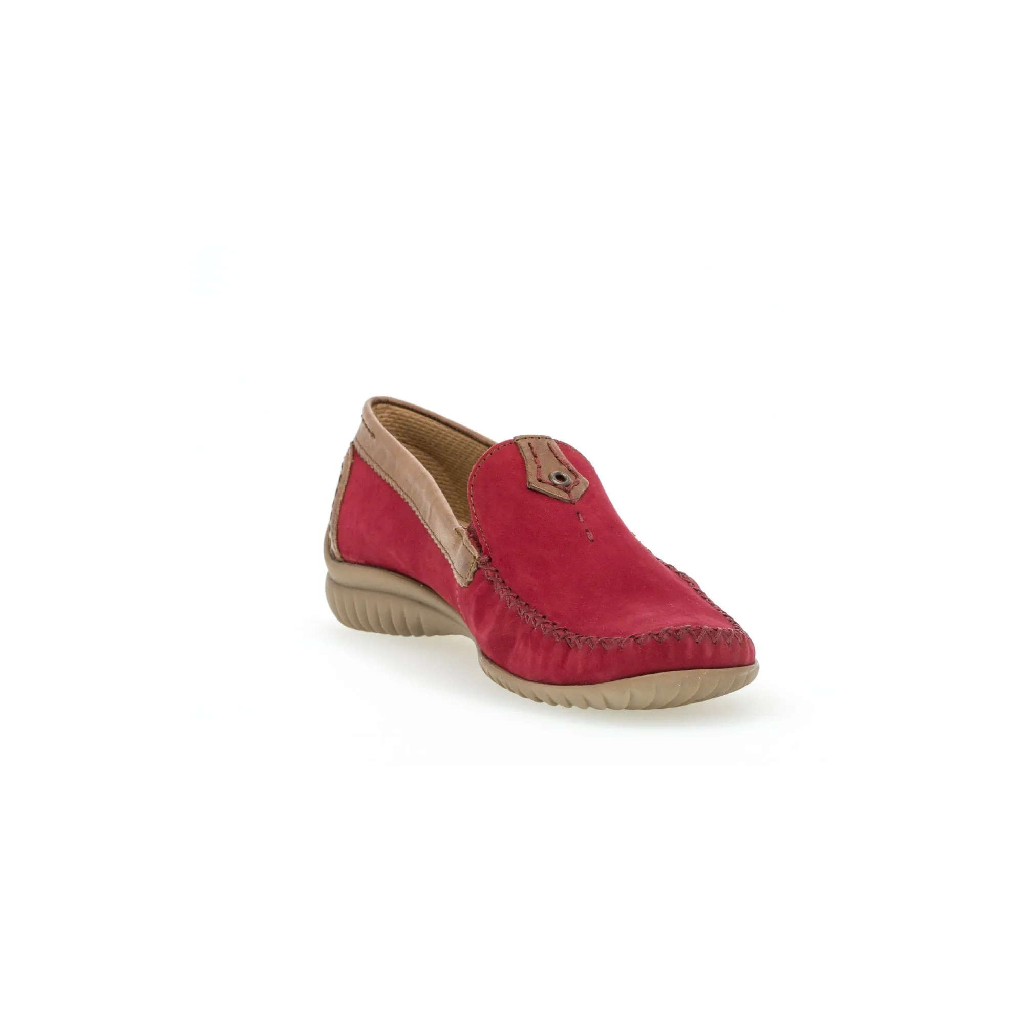 Gabor 46.090.48 California Ladies Red Leather Slip On Shoes