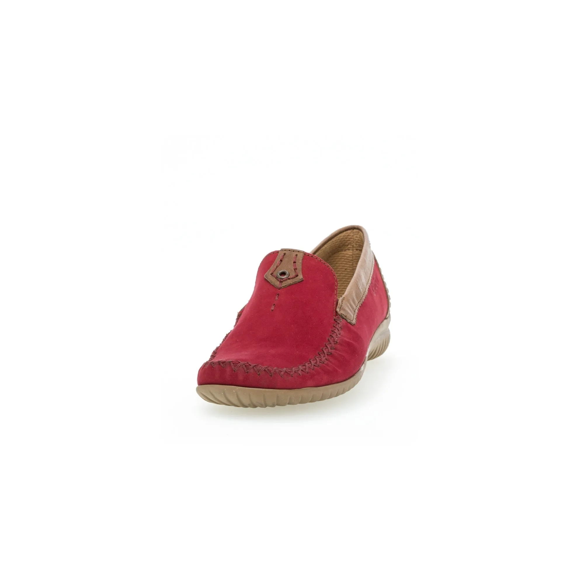 Gabor 46.090.48 California Ladies Red Leather Slip On Shoes