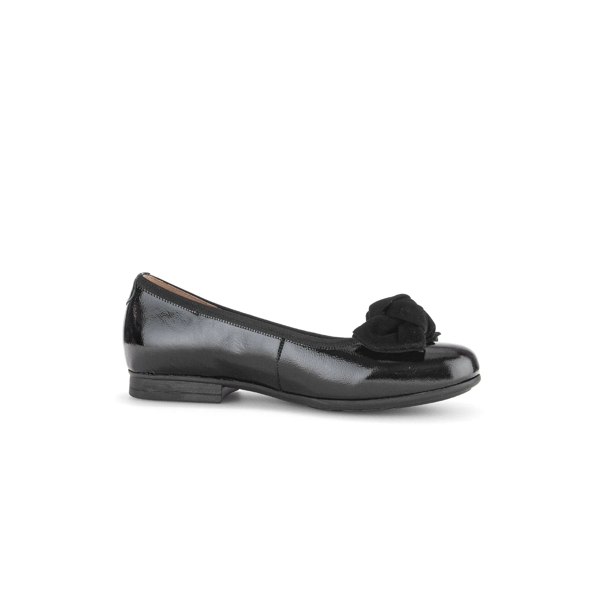 Gabor Picnic 52.462.97 Ladies Black Wide Leather Slip On Shoes
