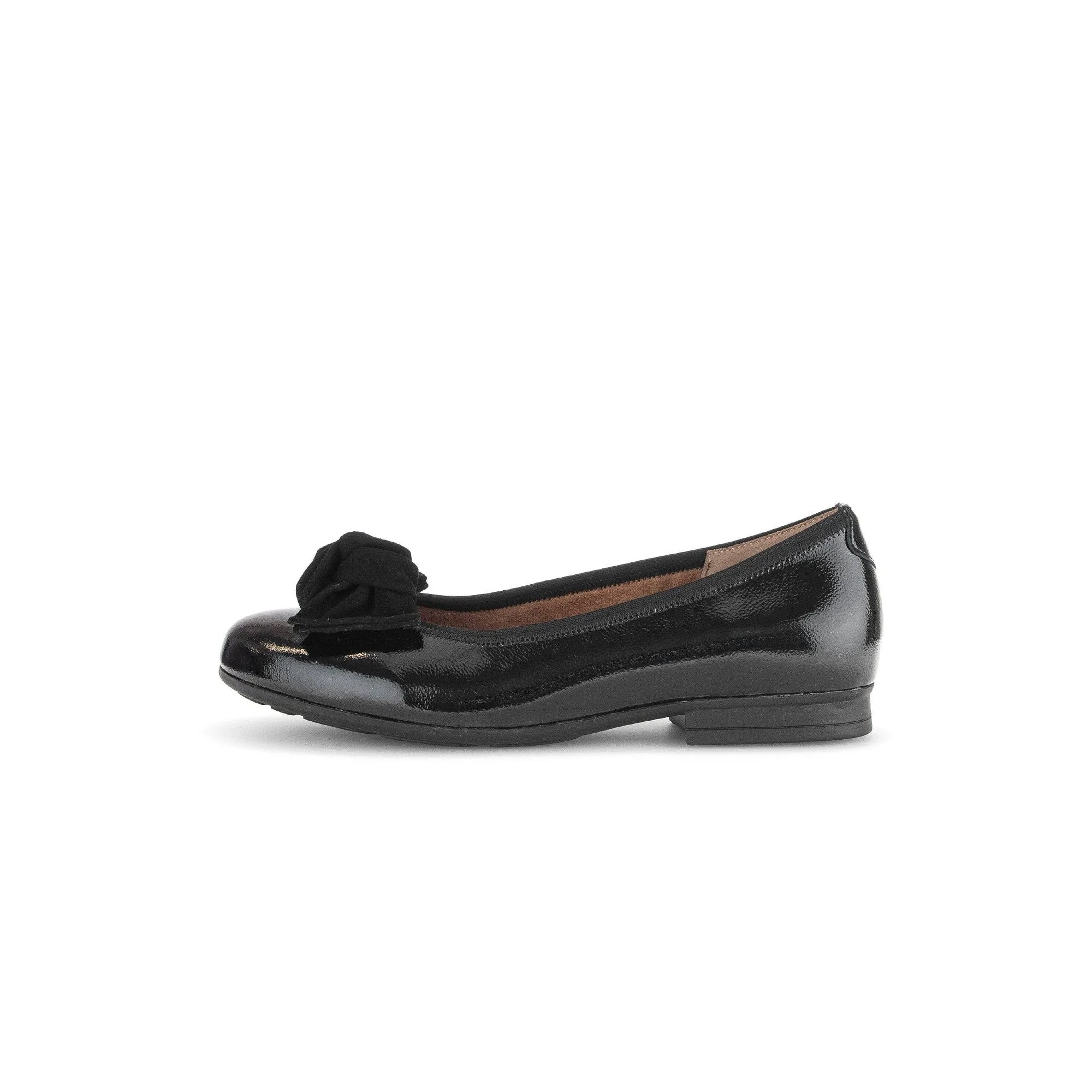 Gabor Picnic 52.462.97 Ladies Black Wide Leather Slip On Shoes