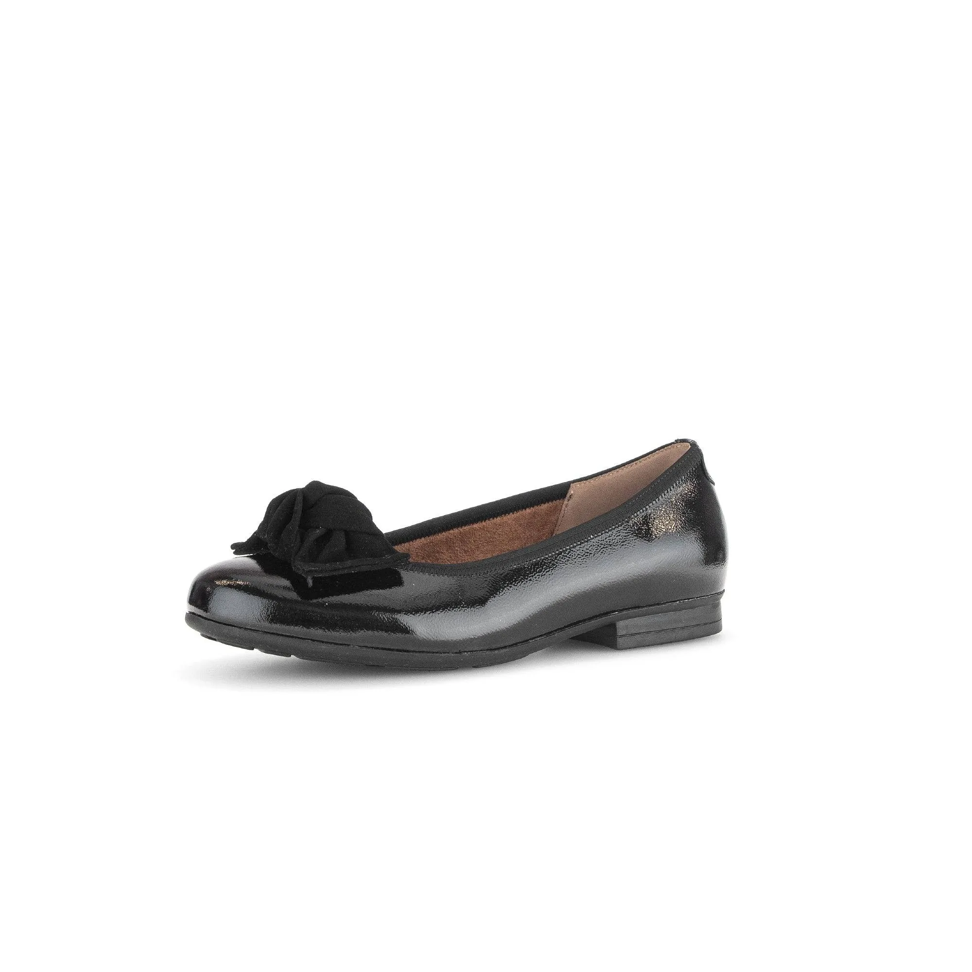 Gabor Picnic 52.462.97 Ladies Black Wide Leather Slip On Shoes