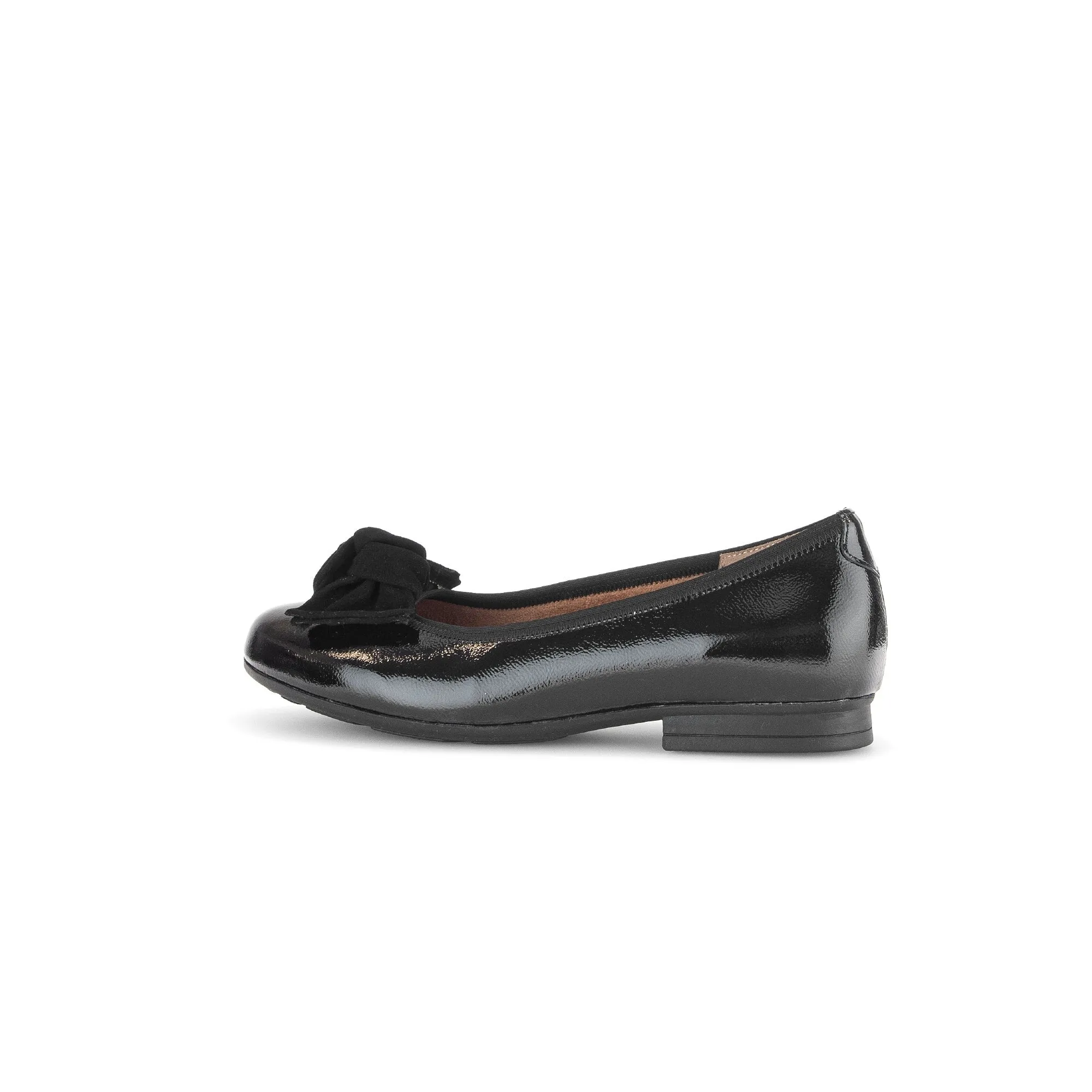 Gabor Picnic 52.462.97 Ladies Black Wide Leather Slip On Shoes