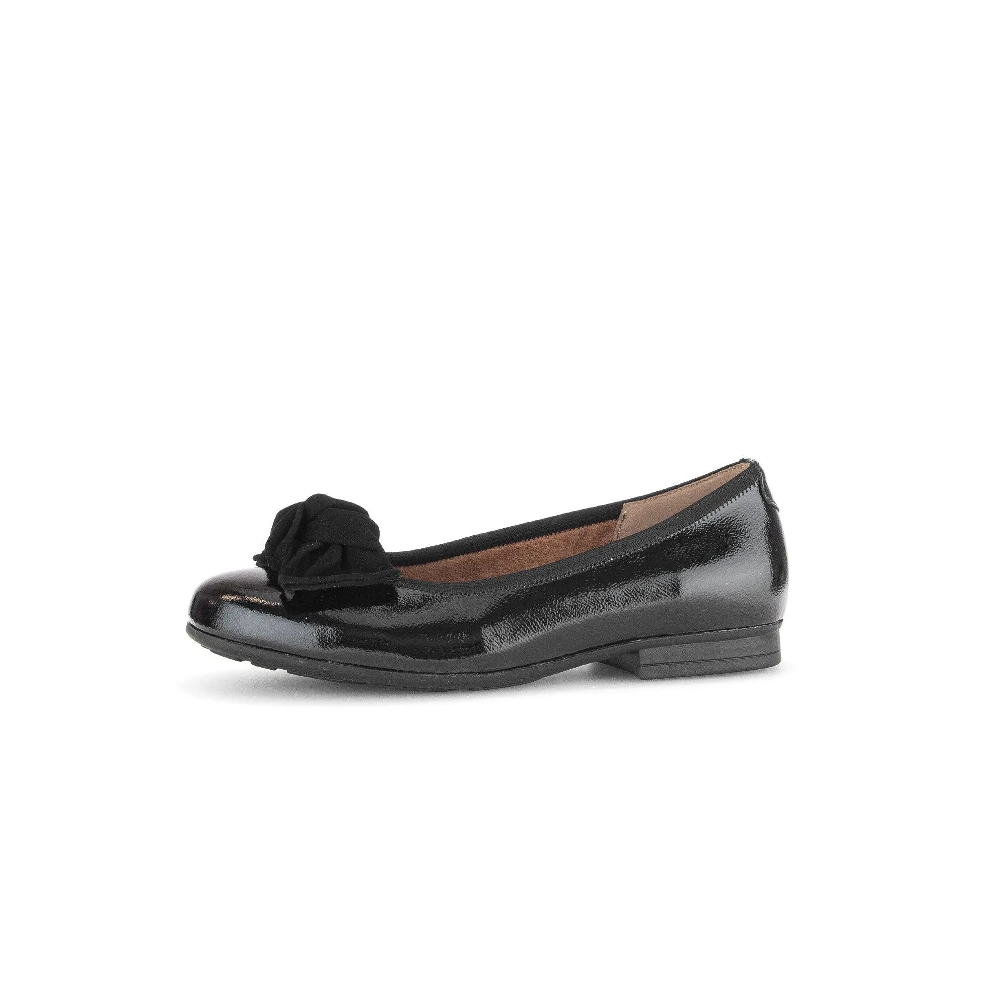Gabor Picnic 52.462.97 Ladies Black Wide Leather Slip On Shoes