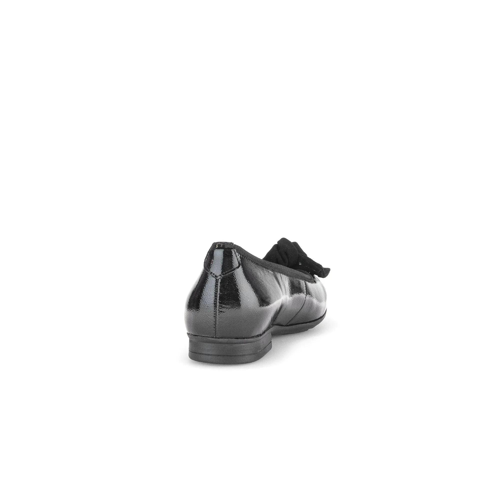 Gabor Picnic 52.462.97 Ladies Black Wide Leather Slip On Shoes