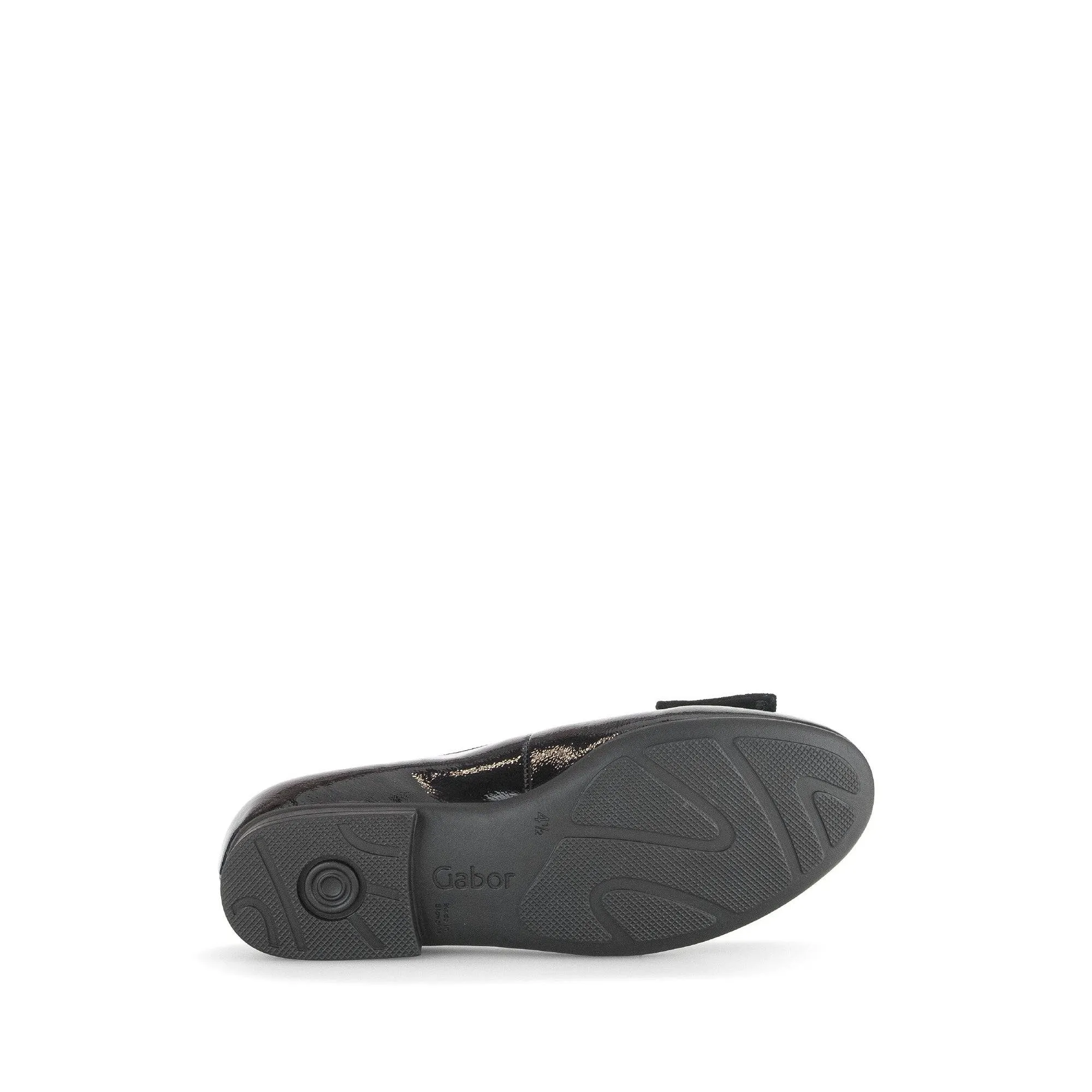 Gabor Picnic 52.462.97 Ladies Black Wide Leather Slip On Shoes