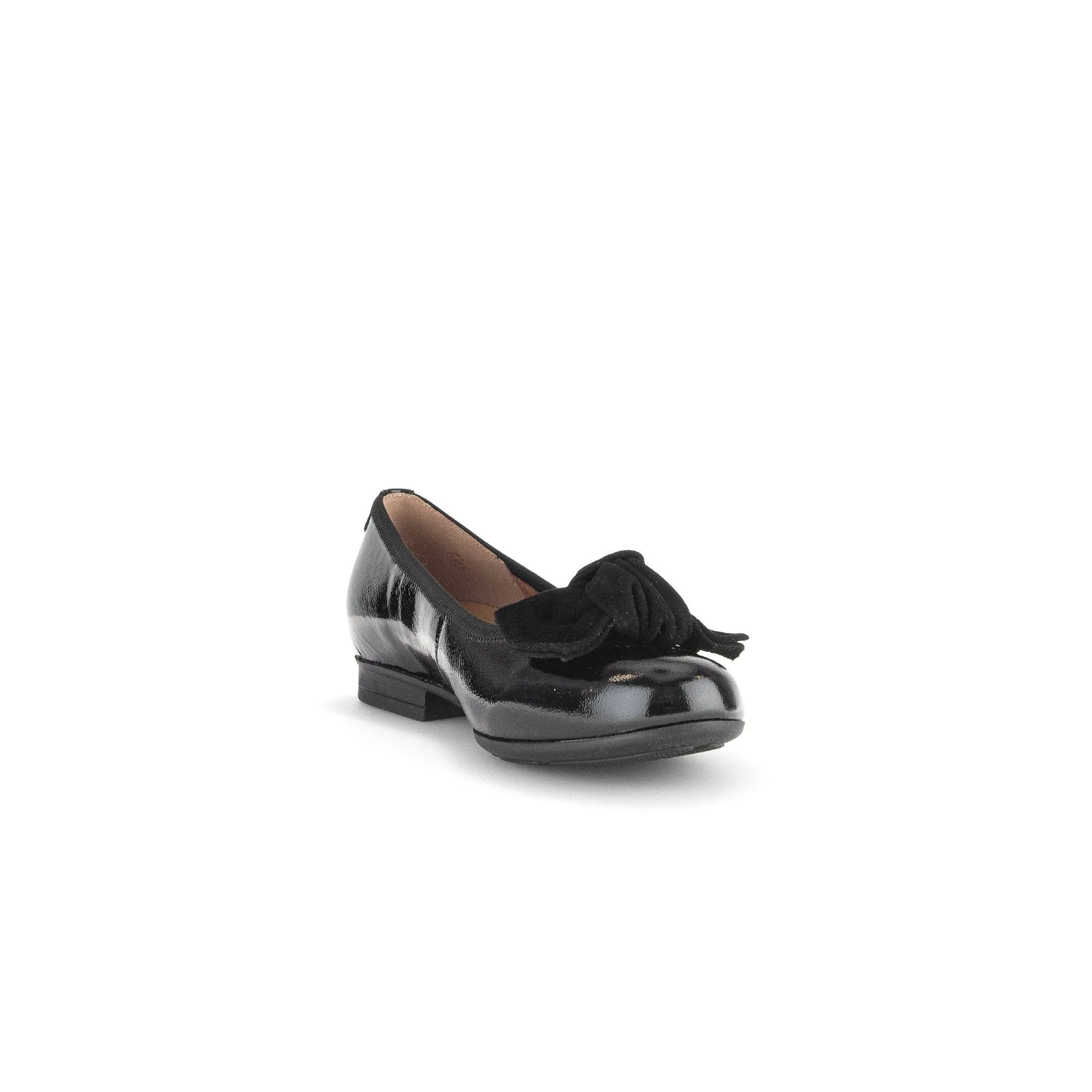 Gabor Picnic 52.462.97 Ladies Black Wide Leather Slip On Shoes