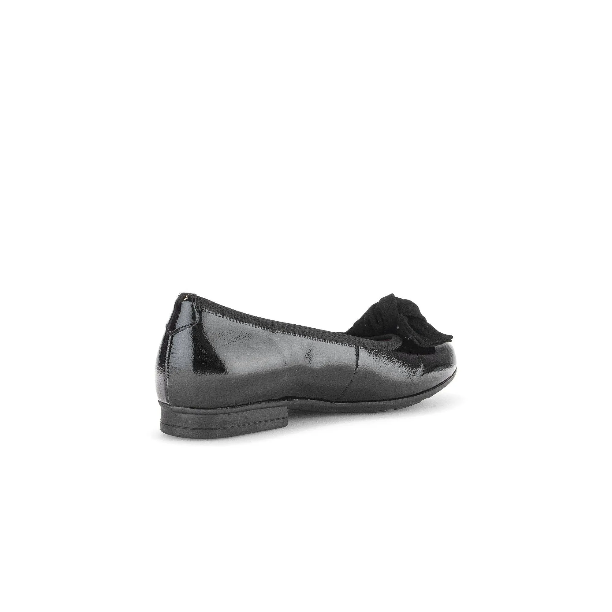 Gabor Picnic 52.462.97 Ladies Black Wide Leather Slip On Shoes