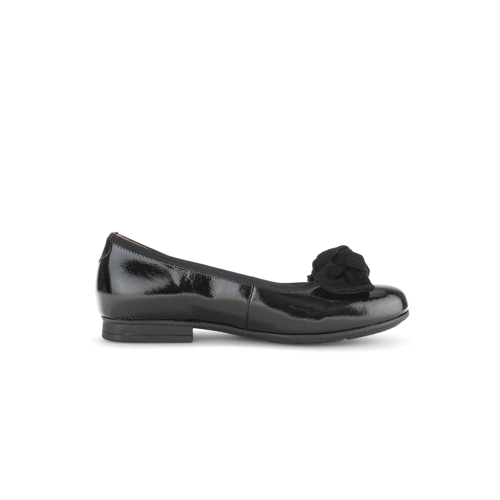 Gabor Picnic 52.462.97 Ladies Black Wide Leather Slip On Shoes