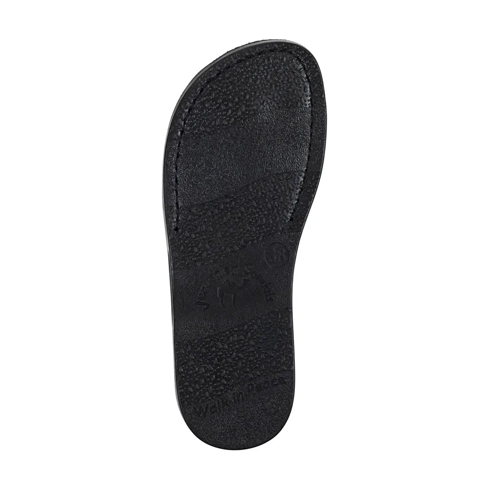 Golan - Leather Slingback Flat Sandal | Black