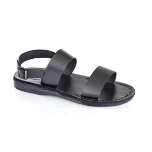 Golan - Leather Slingback Flat Sandal | Black