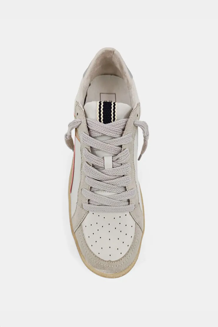 Gold Faux Leather And Suede Salma Sneakers