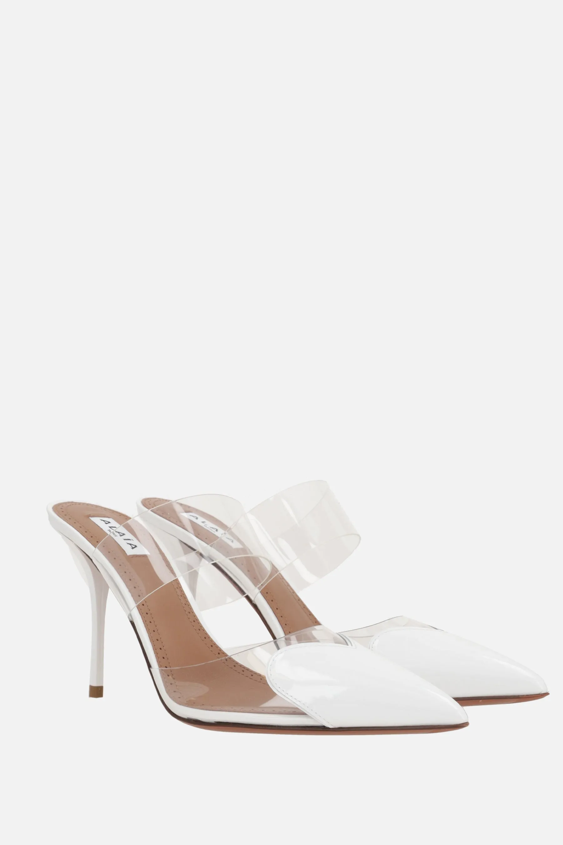 Heart Patent PVC Mules