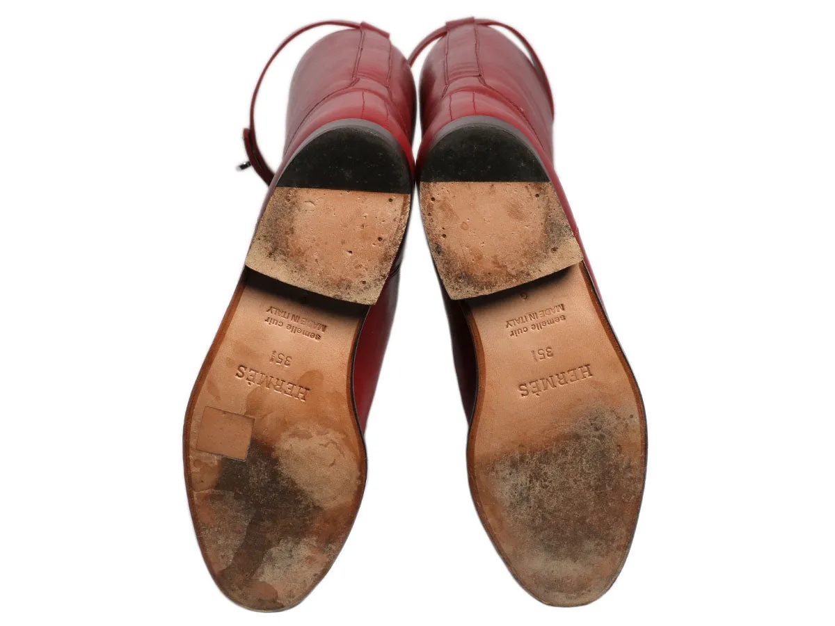 Hermès Burgundy Jumping Boots