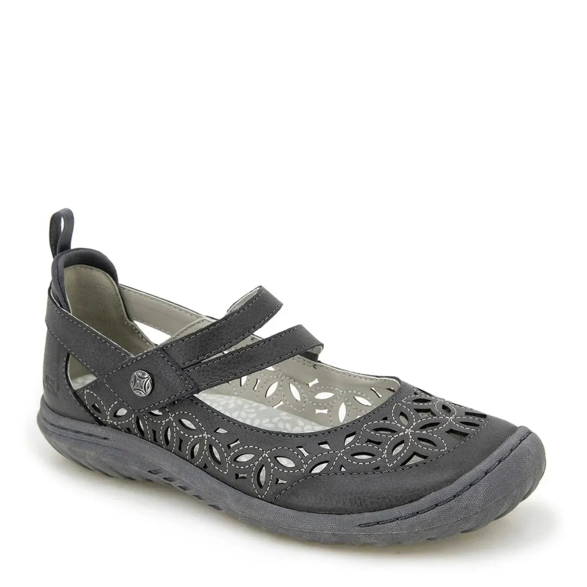 JBU Women's Bellerose Encore Mary Janes- Charcoal