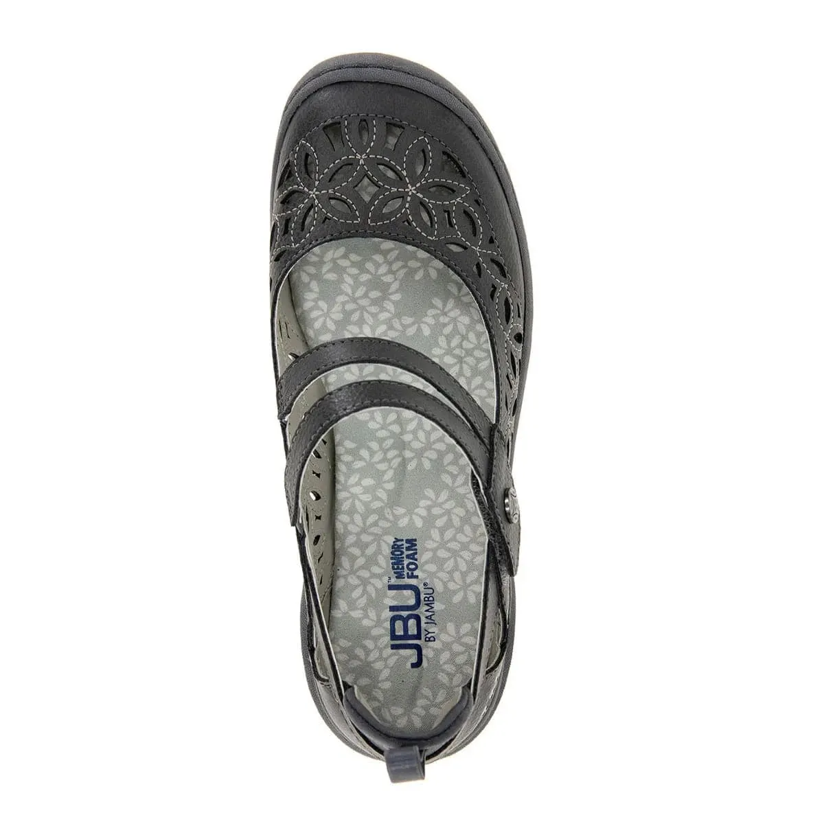 JBU Women's Bellerose Encore Mary Janes- Charcoal