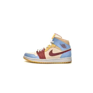 Jordan 1 Mid SE Fearless Maison Chateau Rouge