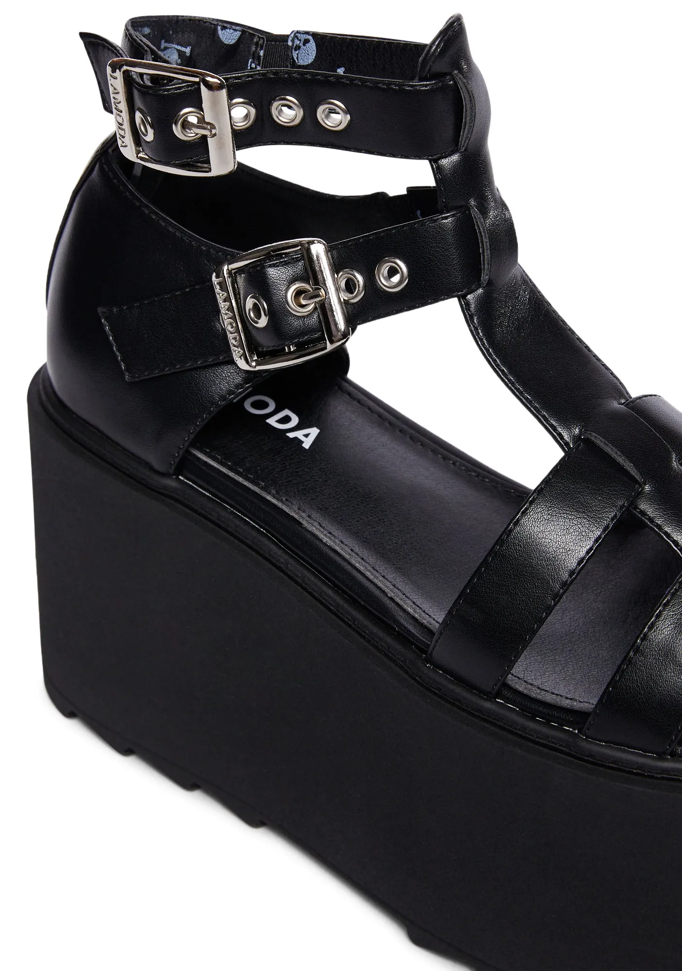 Just Peachy Platform Sandals - Black