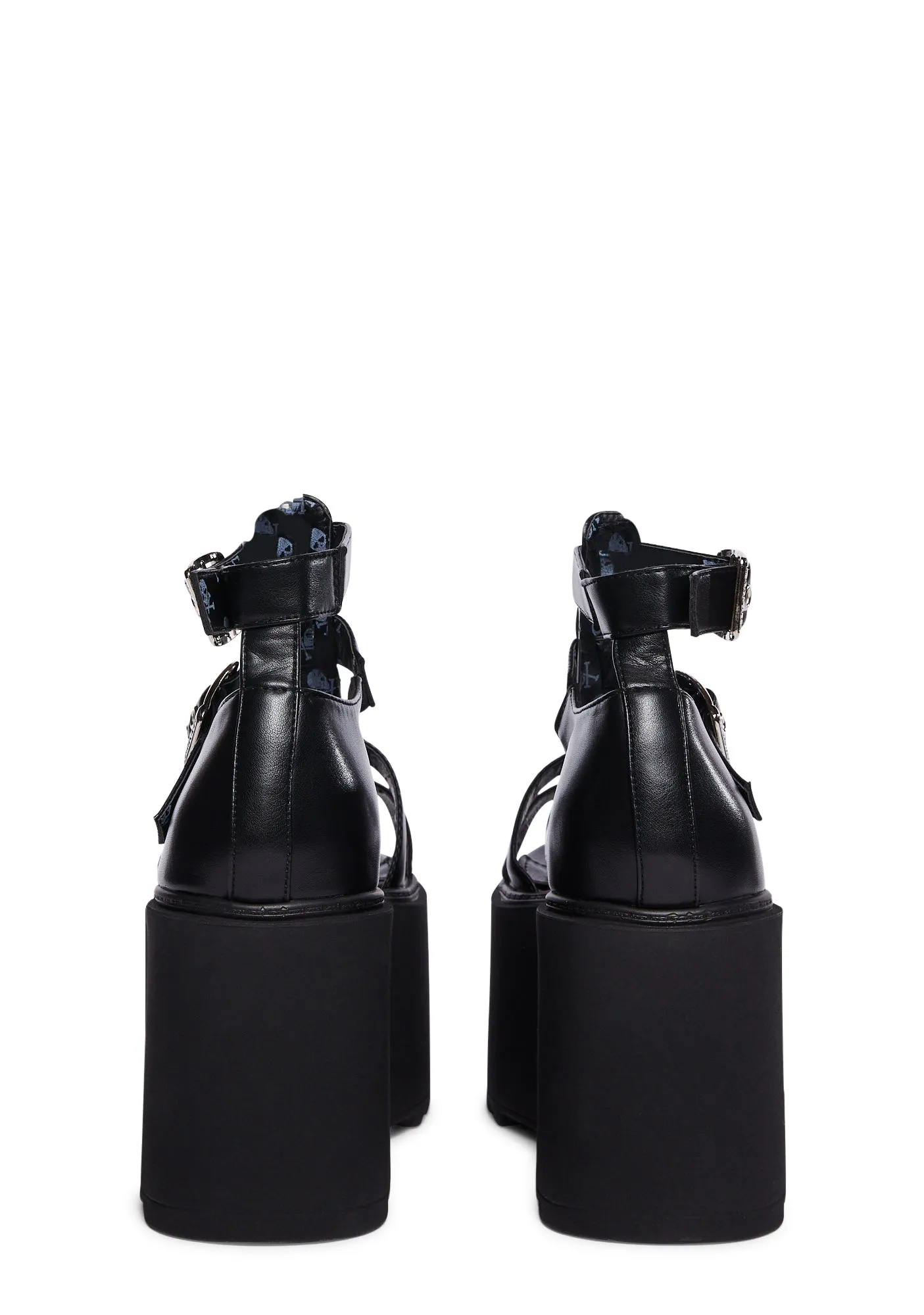 Just Peachy Platform Sandals - Black