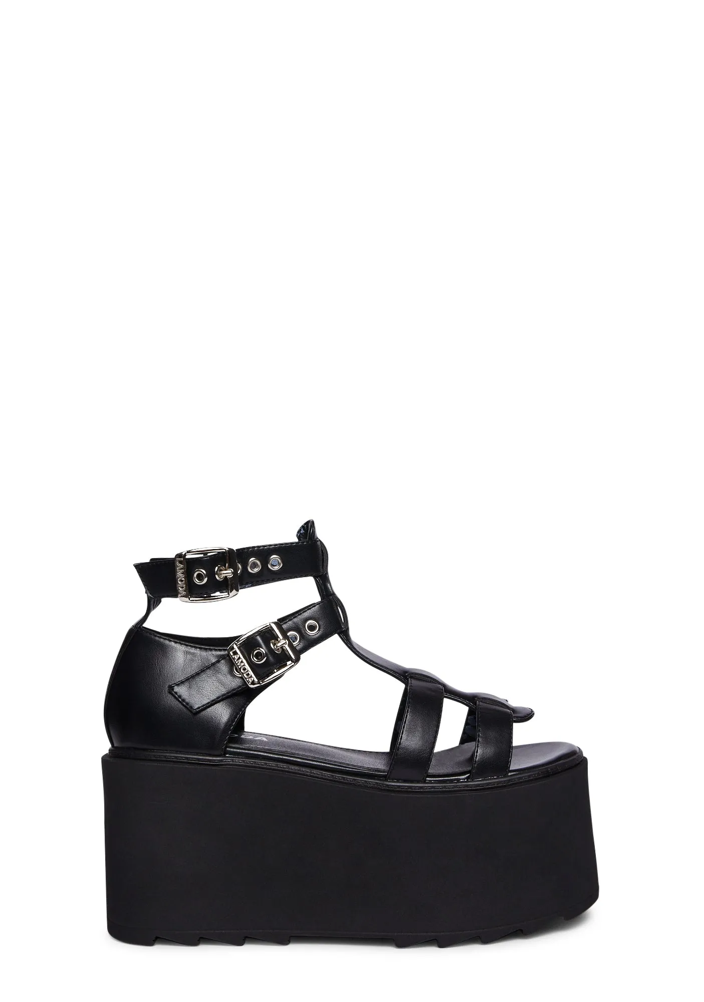 Just Peachy Platform Sandals - Black