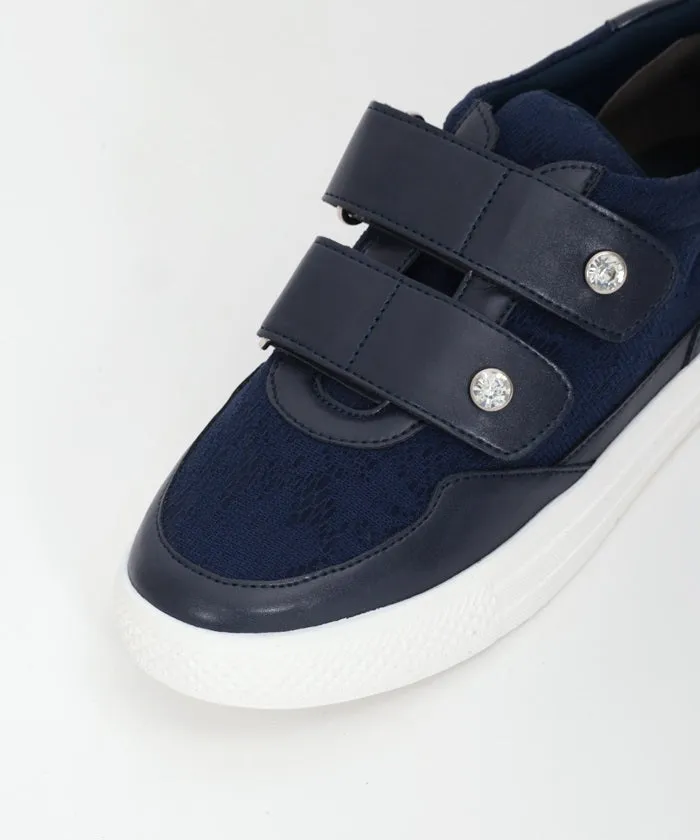 Lace Design Velcro Sneakers