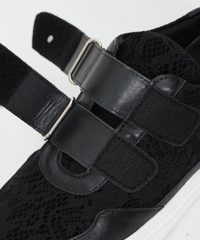 Lace Design Velcro Sneakers