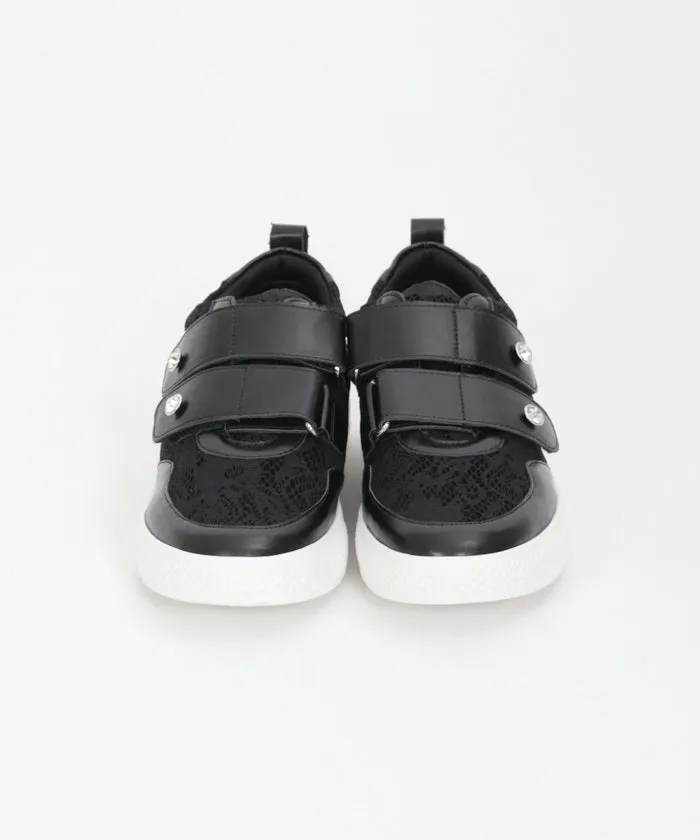 Lace Design Velcro Sneakers
