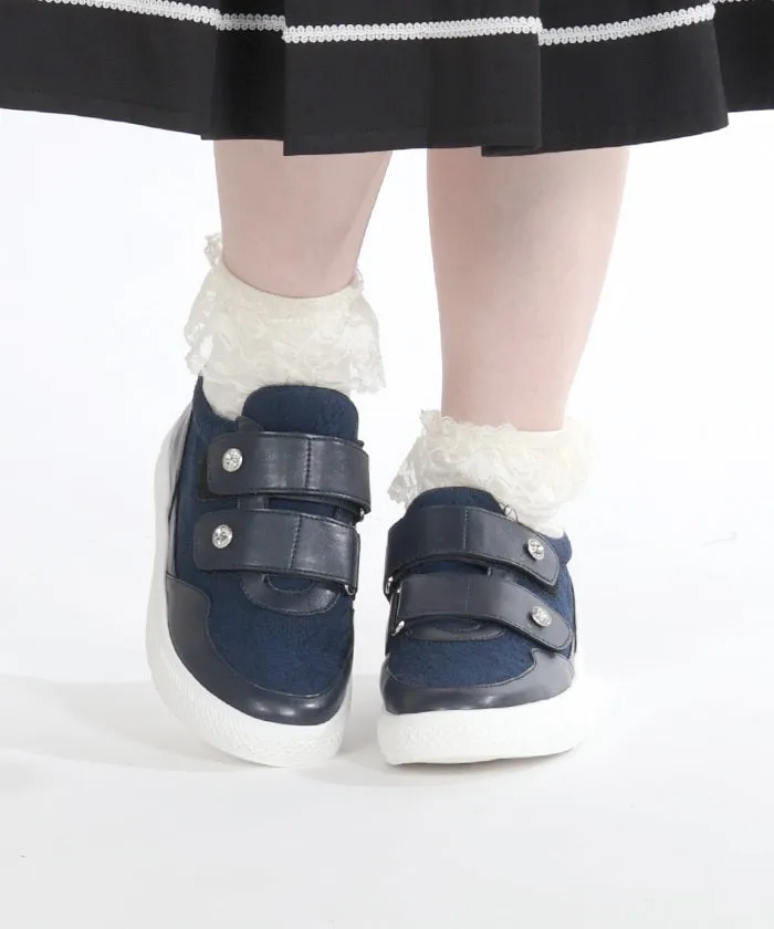 Lace Design Velcro Sneakers