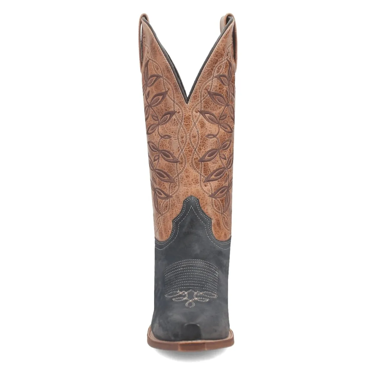 Laredo Women's Kama Snip Toe Leather Boots - Navy/Tan 20009