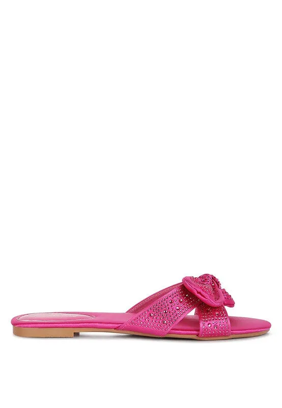 London Rag Fleurette Bow Flat Sandals