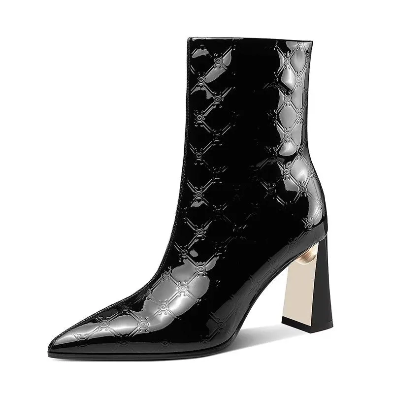 Luxe Serpatura Chic Ankle Boots