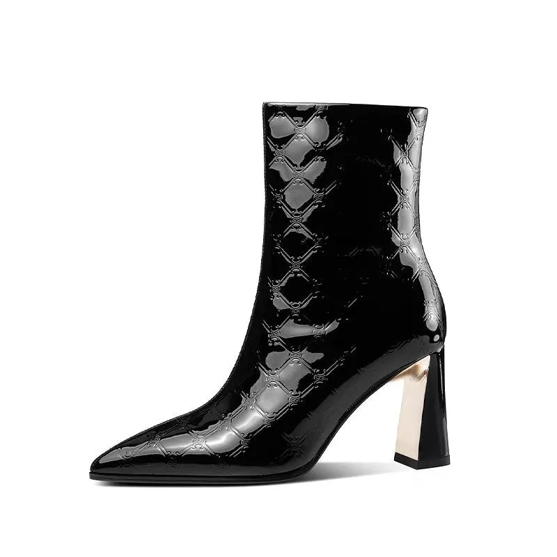 Luxe Serpatura Chic Ankle Boots