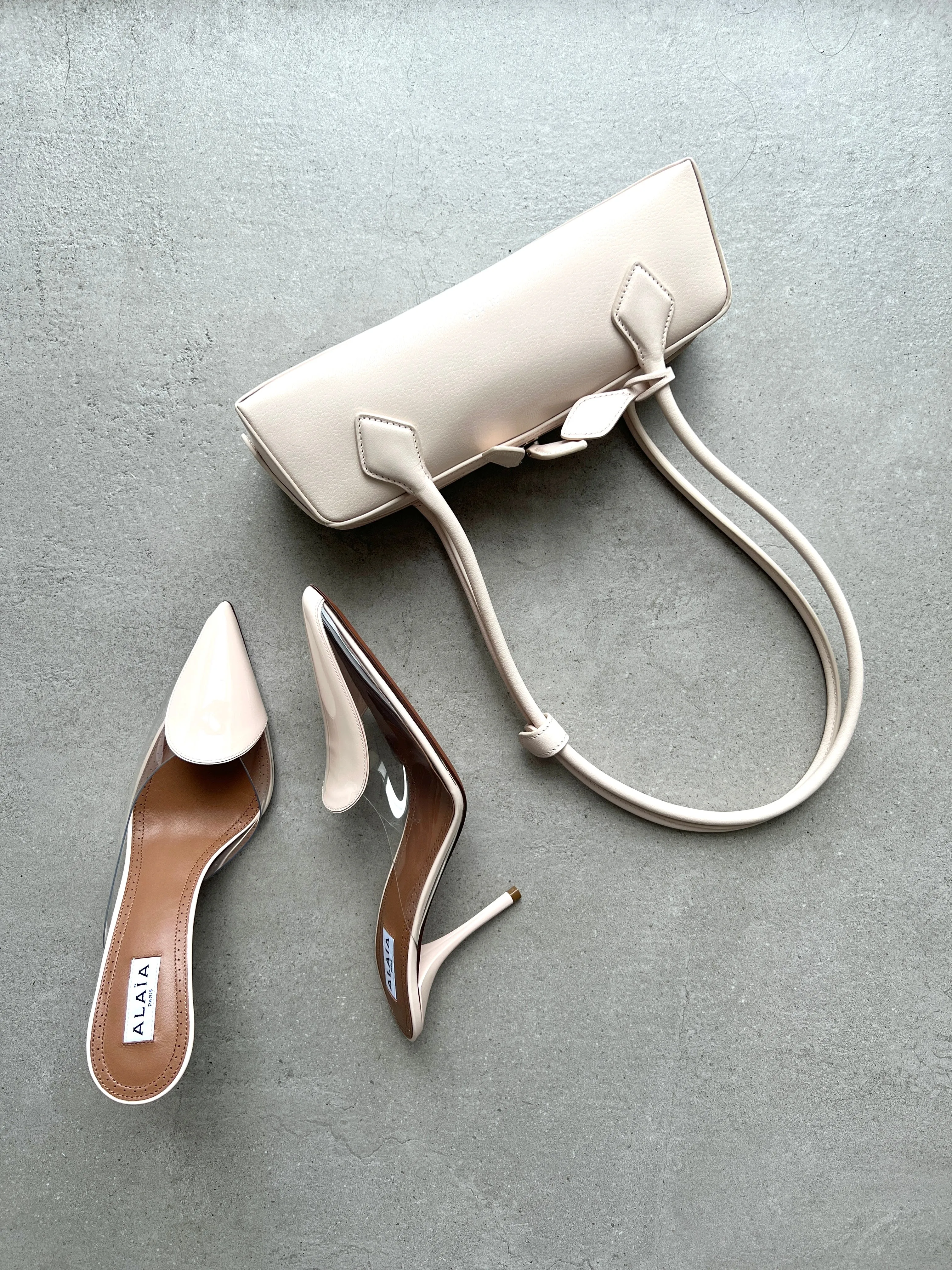 Obstract Heart 90 Mules, Rose Dragee