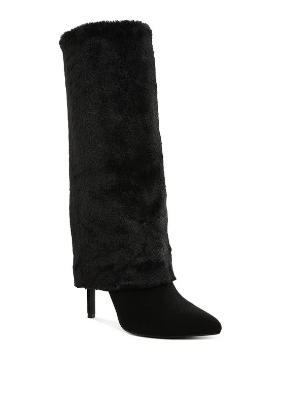 Purrfect Fold-Over High Heel Boots
