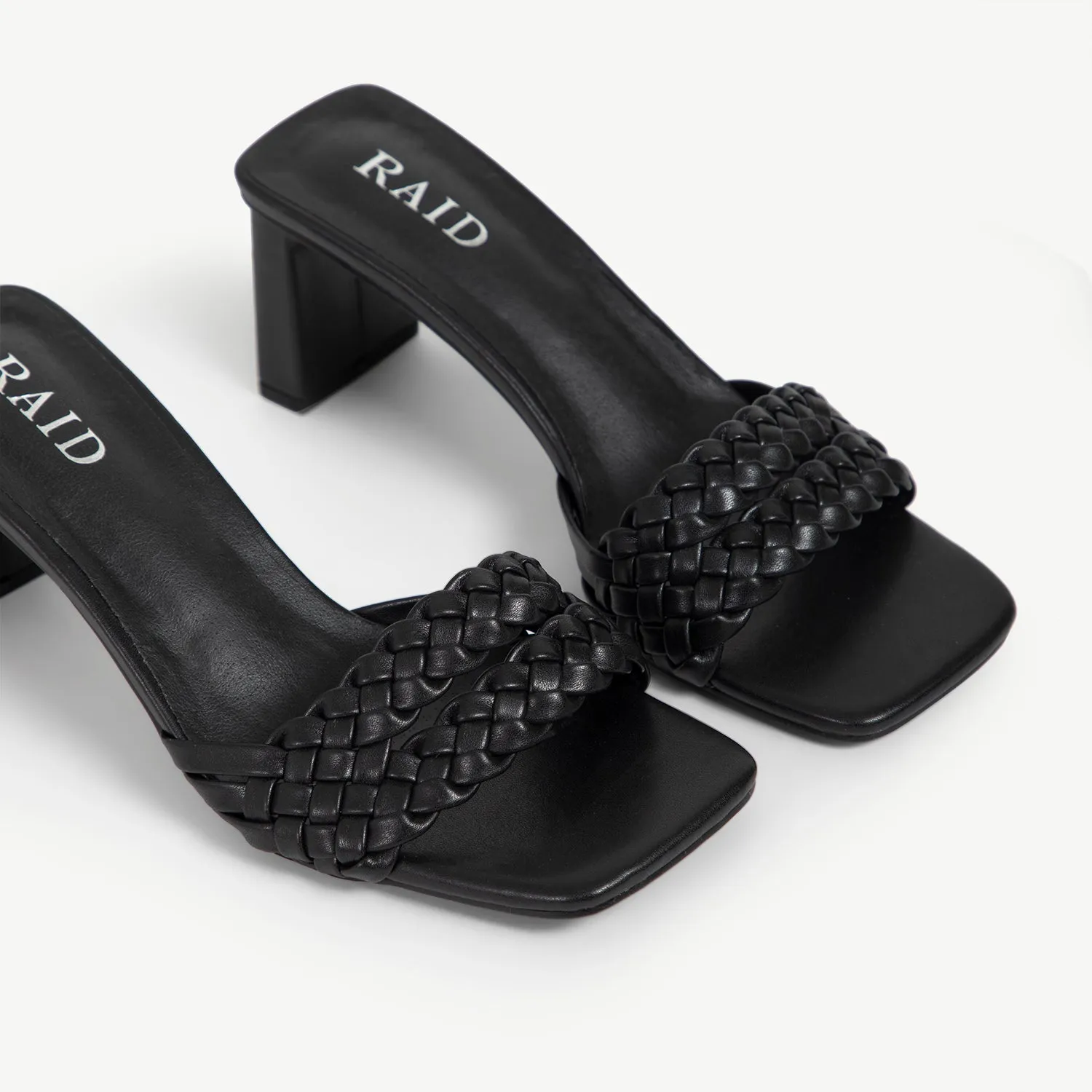 RAID Krivah Heeled Mules in Black