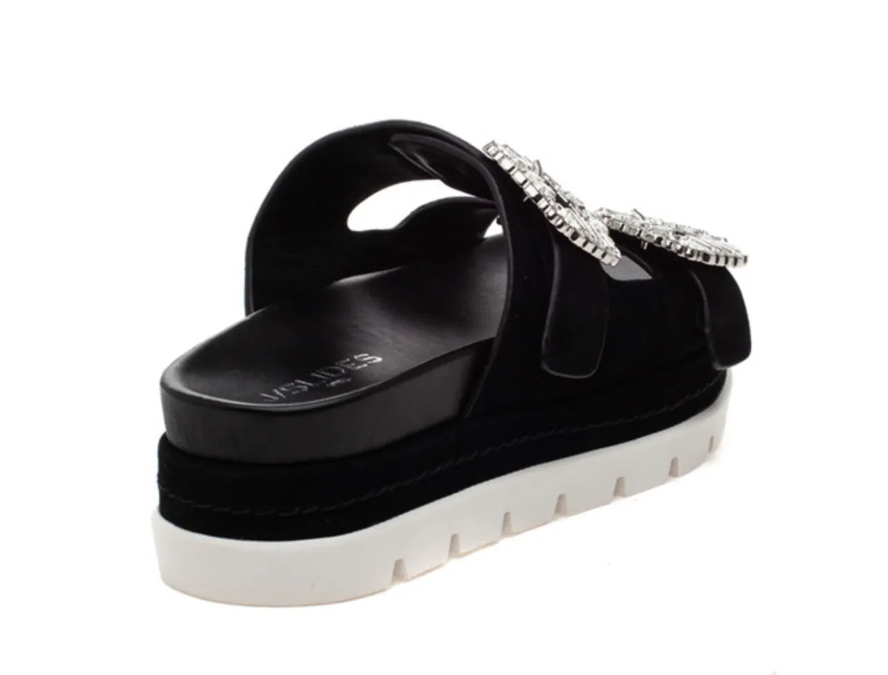 Rice Blk Suede - JSlides Sandals