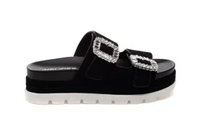 Rice Blk Suede - JSlides Sandals