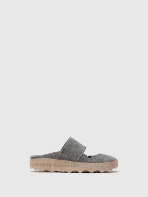 Round Toe Mules CANU CONCRETE