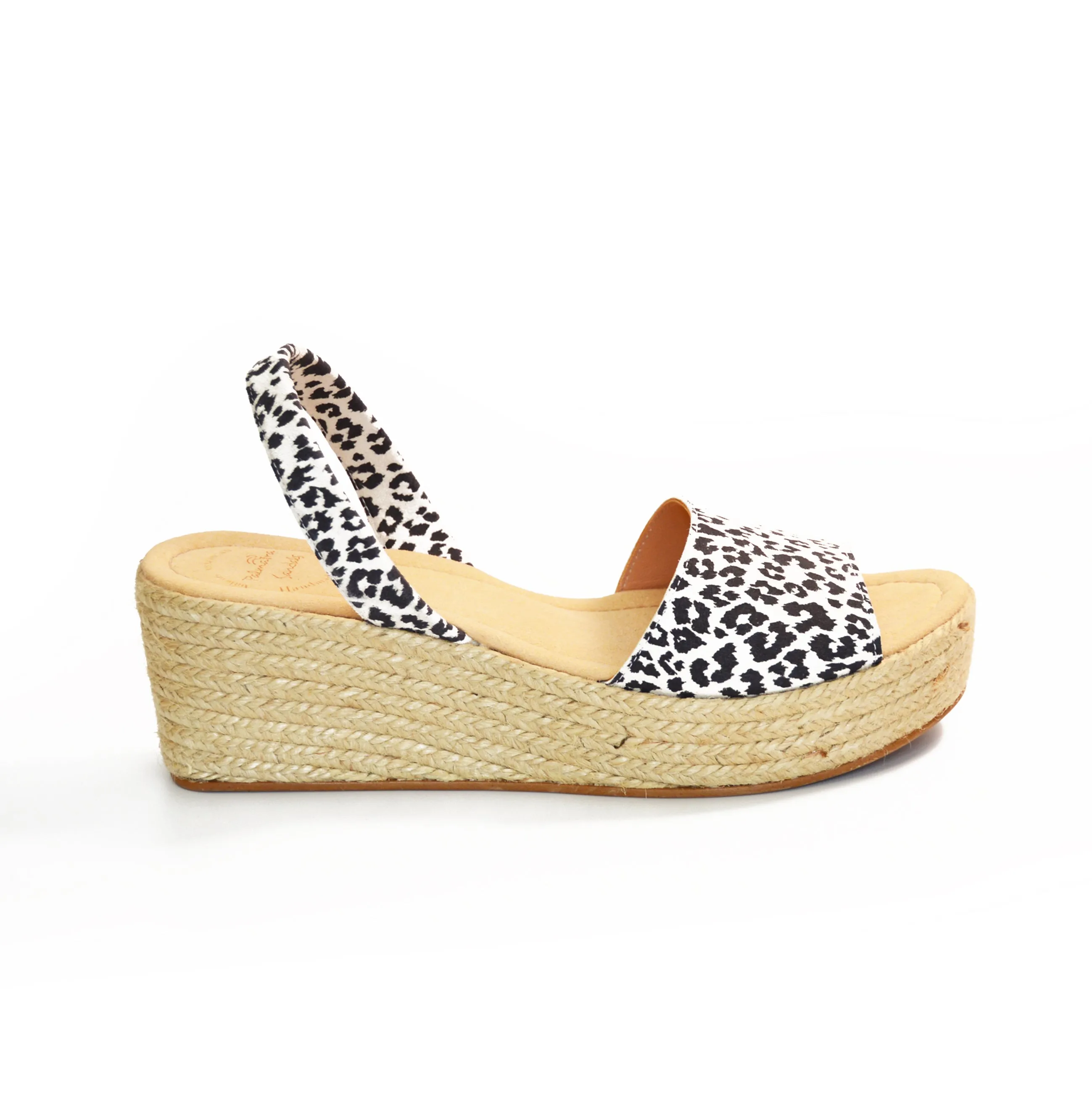 SAMPLE SALE Cleo Leopard mid height wedge