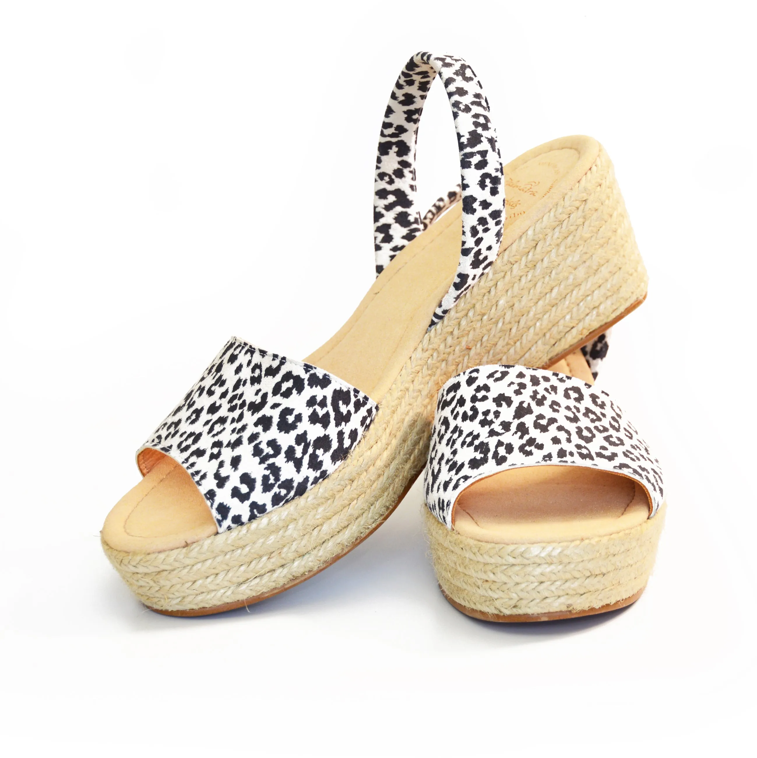 SAMPLE SALE Cleo Leopard mid height wedge