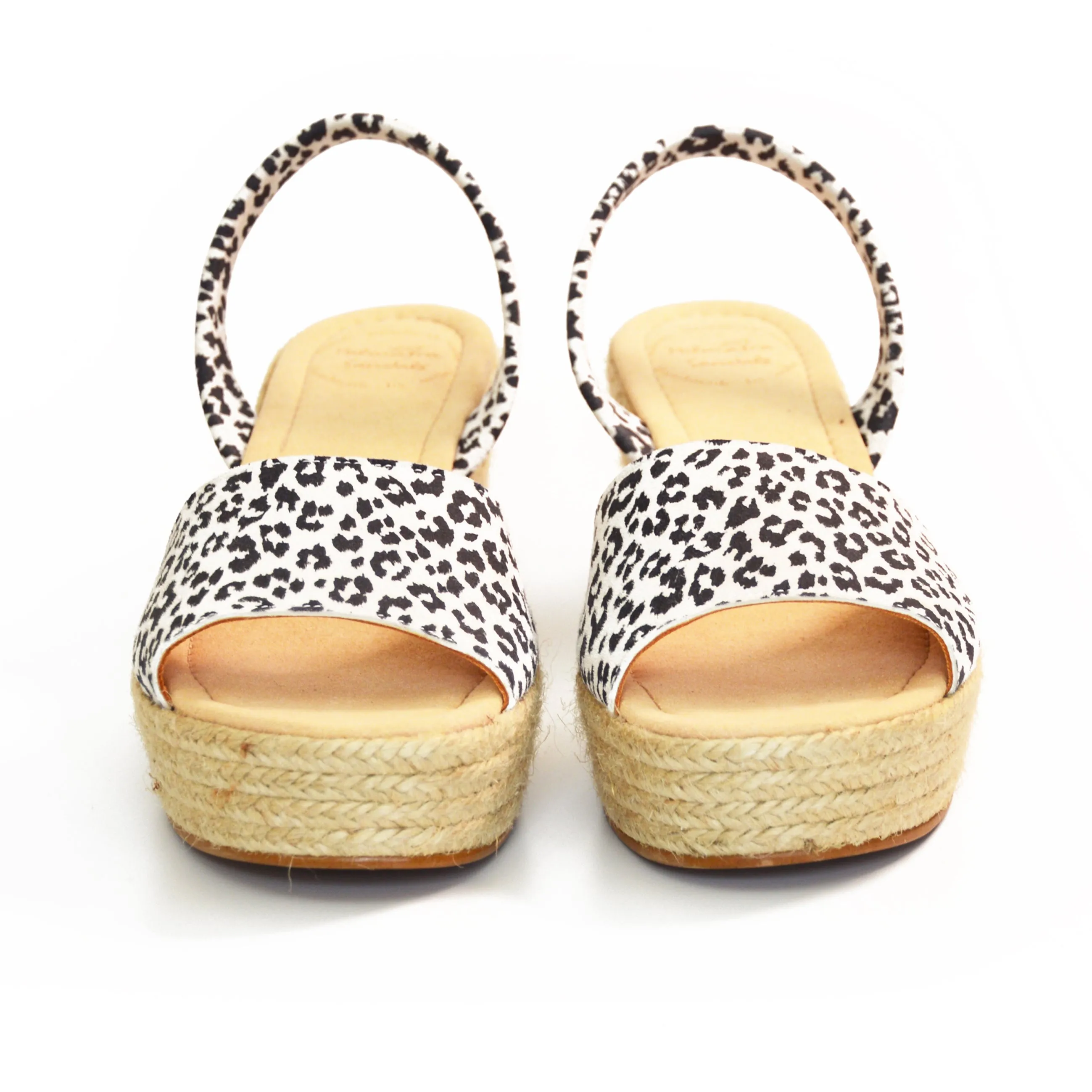 SAMPLE SALE Cleo Leopard mid height wedge