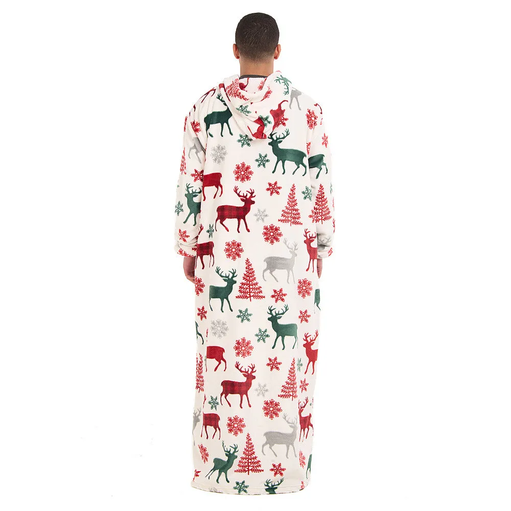 Snuggs Wearable Blanket Monk White Christmas Deer