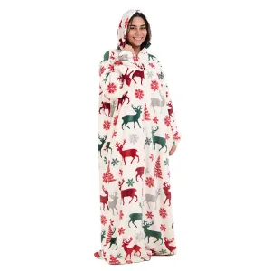 Snuggs Wearable Blanket Monk White Christmas Deer