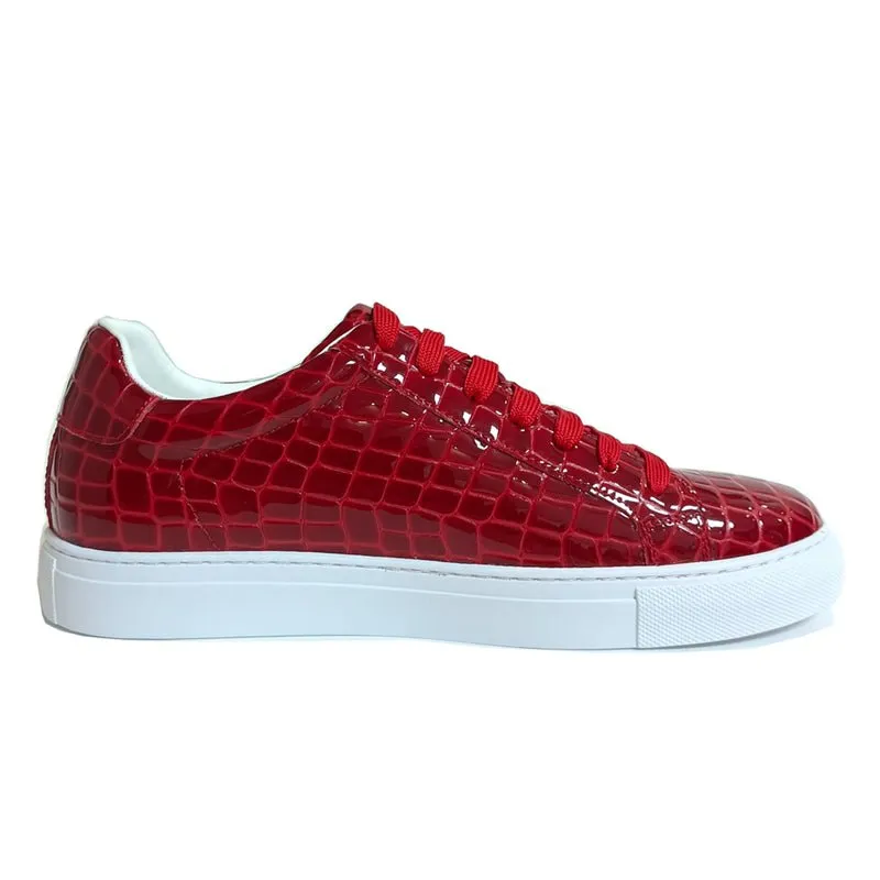 Veltique Crocodile Lace Sneakers
