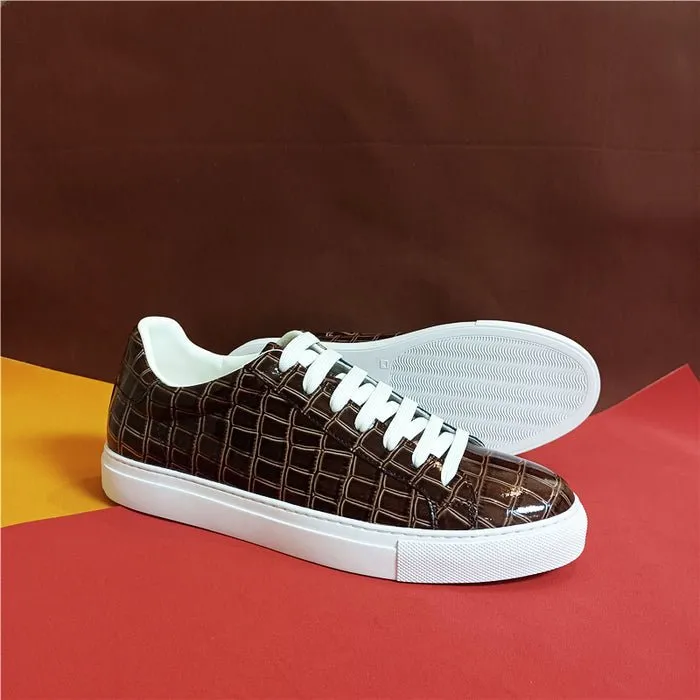 Veltique Crocodile Lace Sneakers