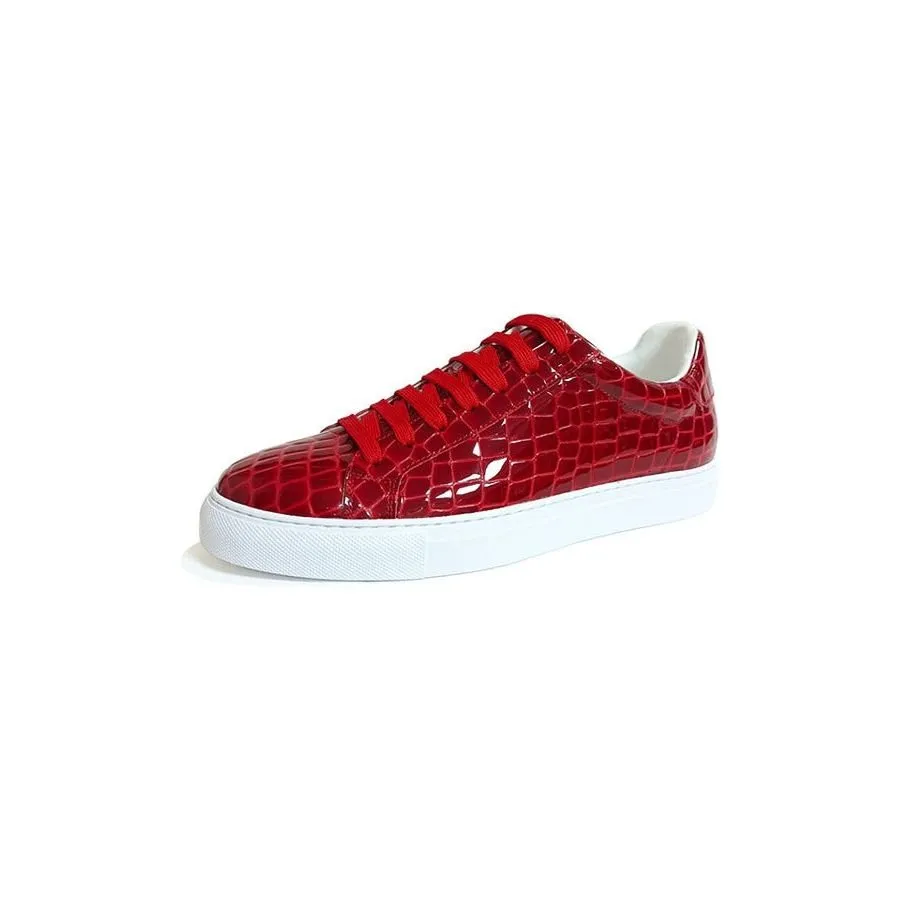 Veltique Crocodile Lace Sneakers