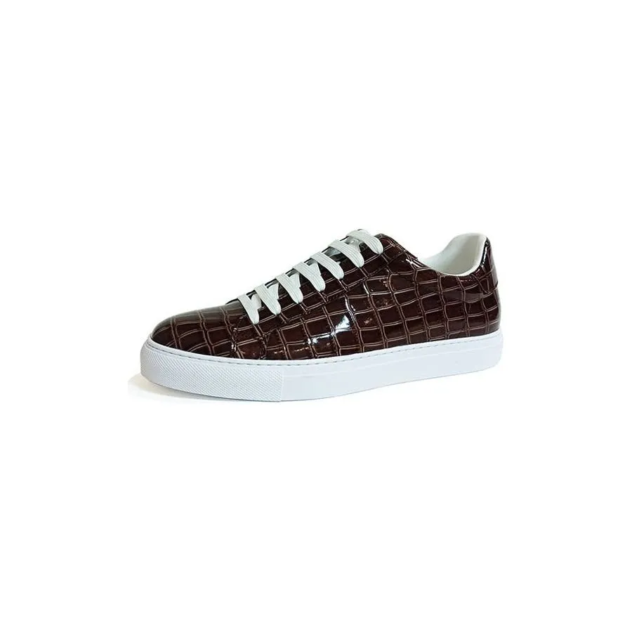 Veltique Crocodile Lace Sneakers